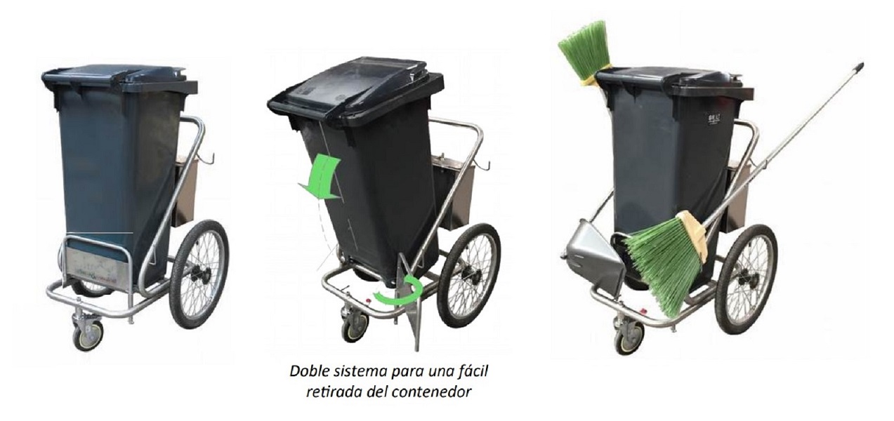 Carros de limpieza viaria Martín Mena Space-Liner doble 200l - Ferretería -  Carros de limpieza viaria